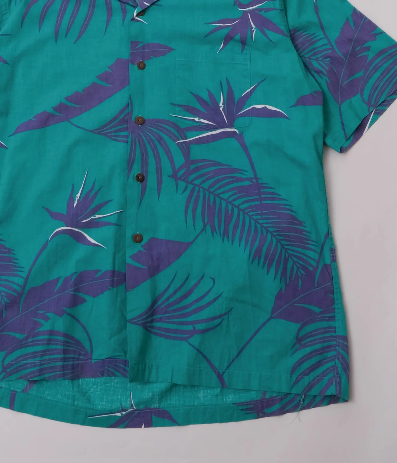 80's L.L.Bean Open Collar Shirt (Green)