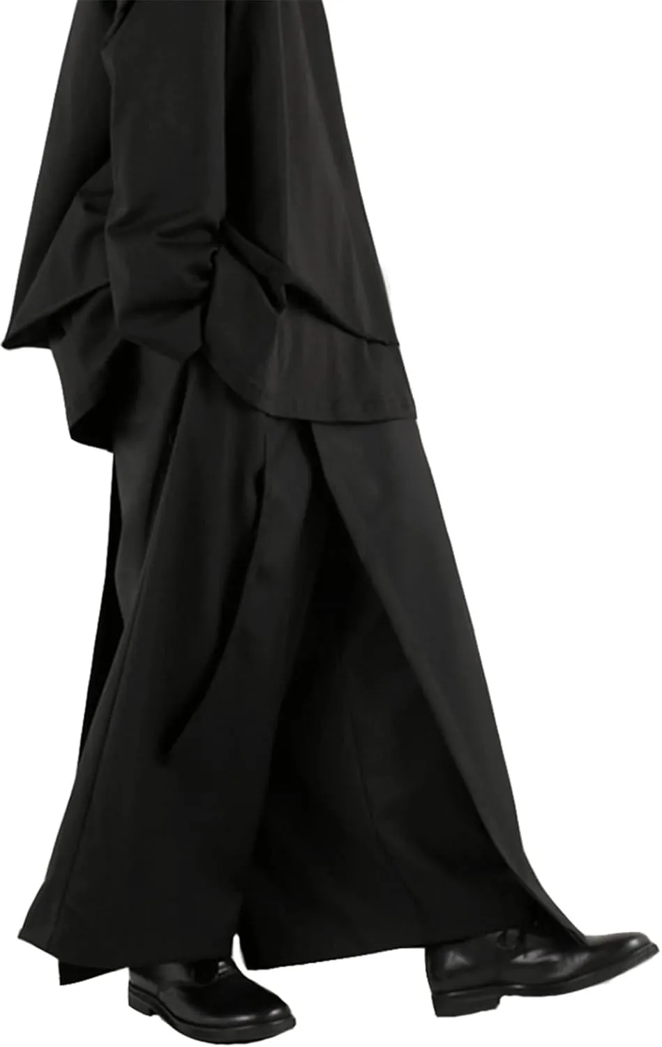 AITFINEISM Men's Casual Skirt Pants Loose Wide Leg Harem Pant Japanese Harajuku Kimono Trousers