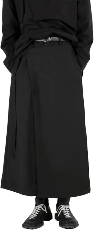 AITFINEISM Men's Casual Skirt Pants Loose Wide Leg Harem Pant Japanese Harajuku Kimono Trousers