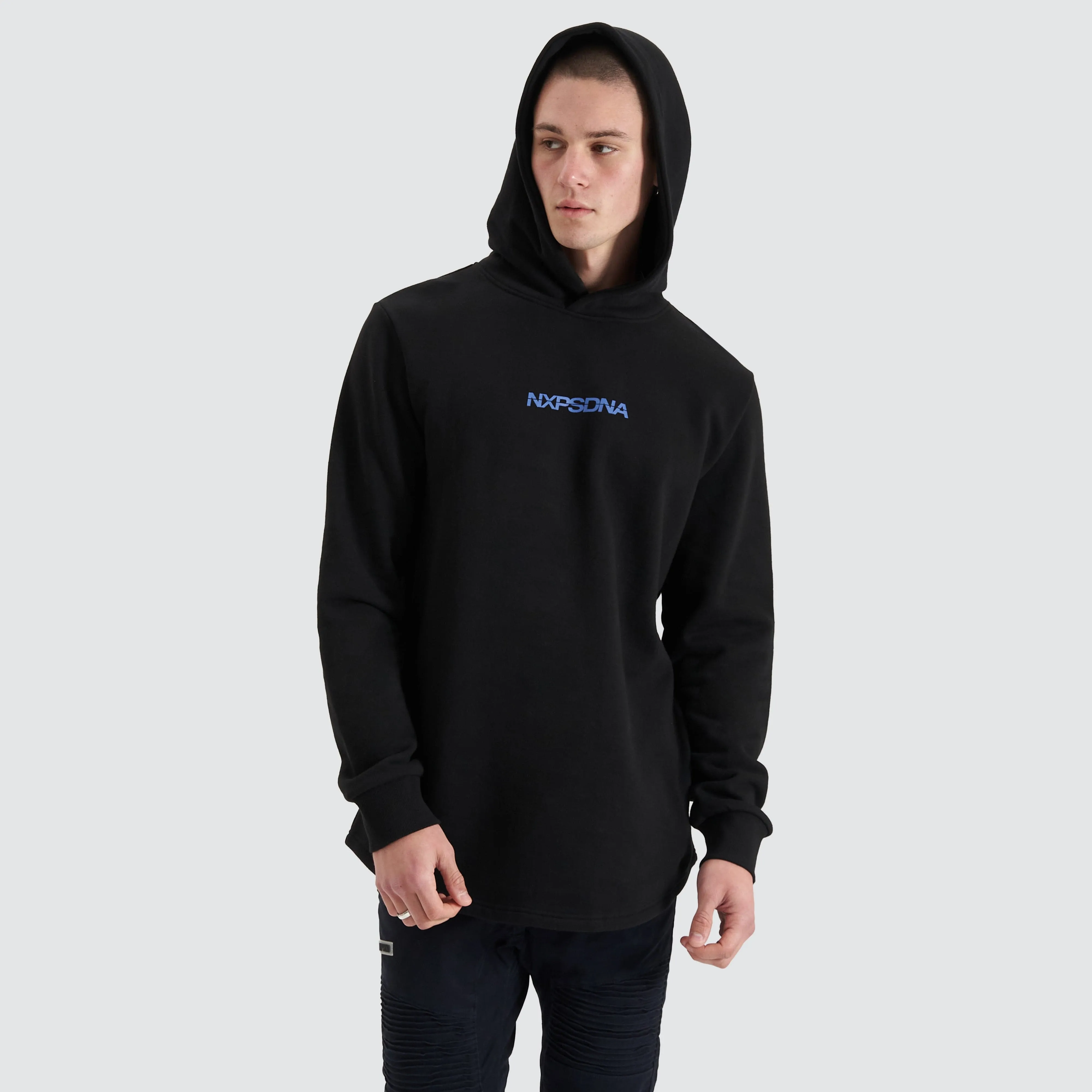 Anchorage Dual Curved Hoodie Jet Black