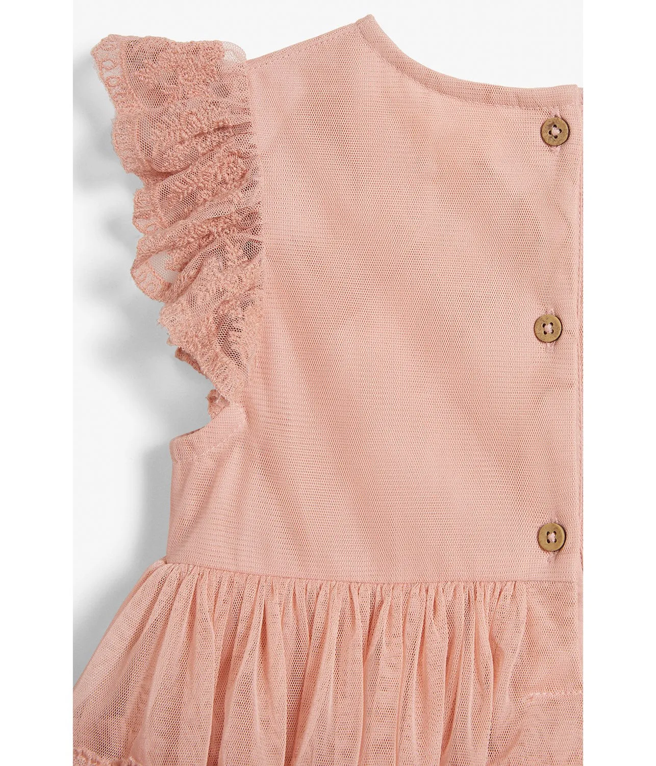 Baby peach-pink mesh dress