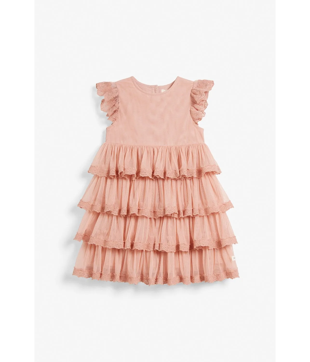 Baby peach-pink mesh dress