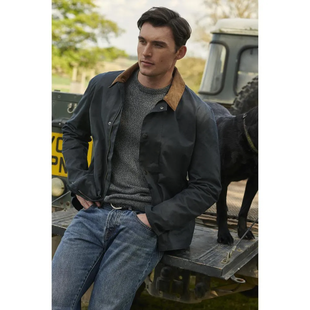 Barbour Milton Mens Wax Jacket - Navy