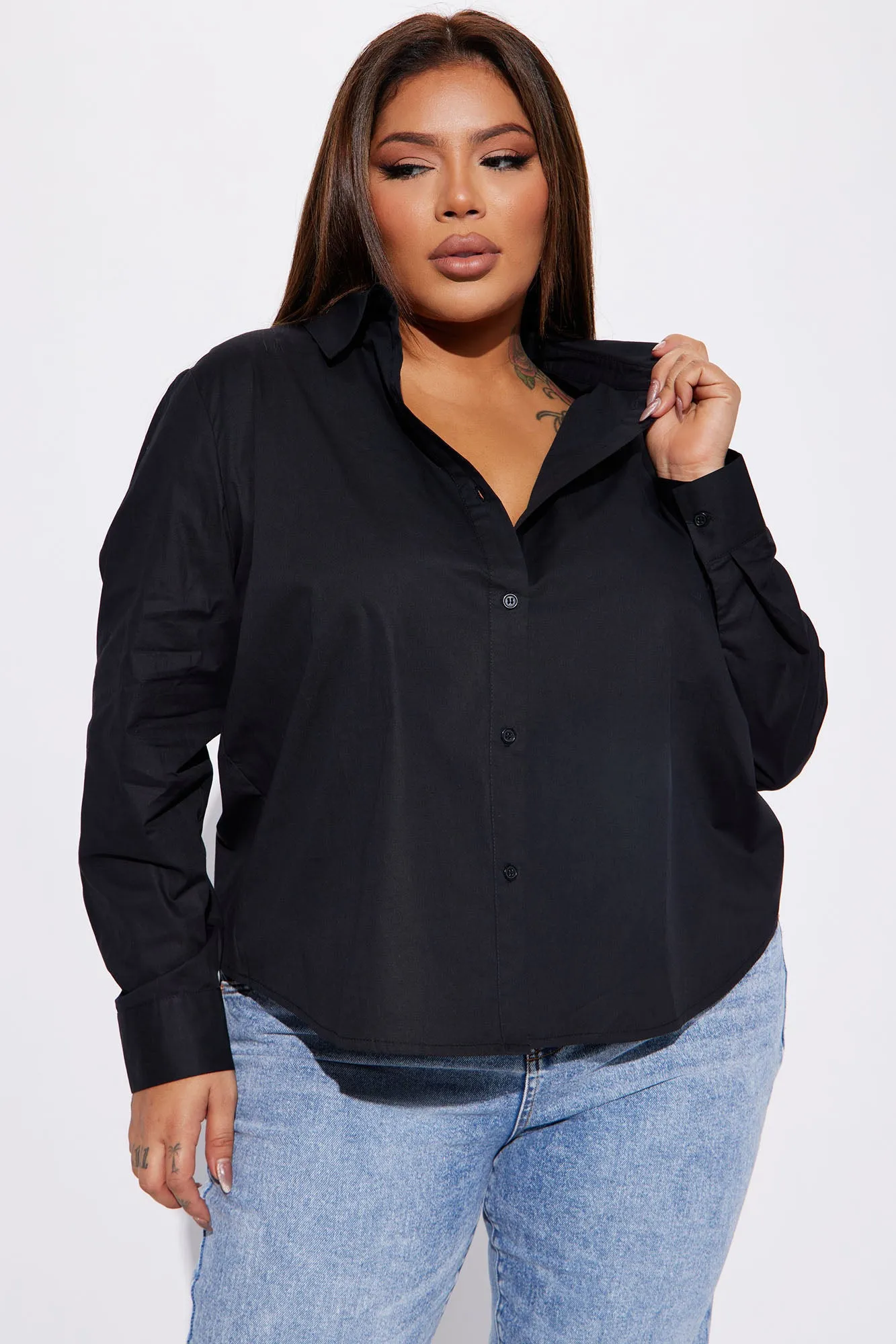 Best Of It Poplin Shirt - Black