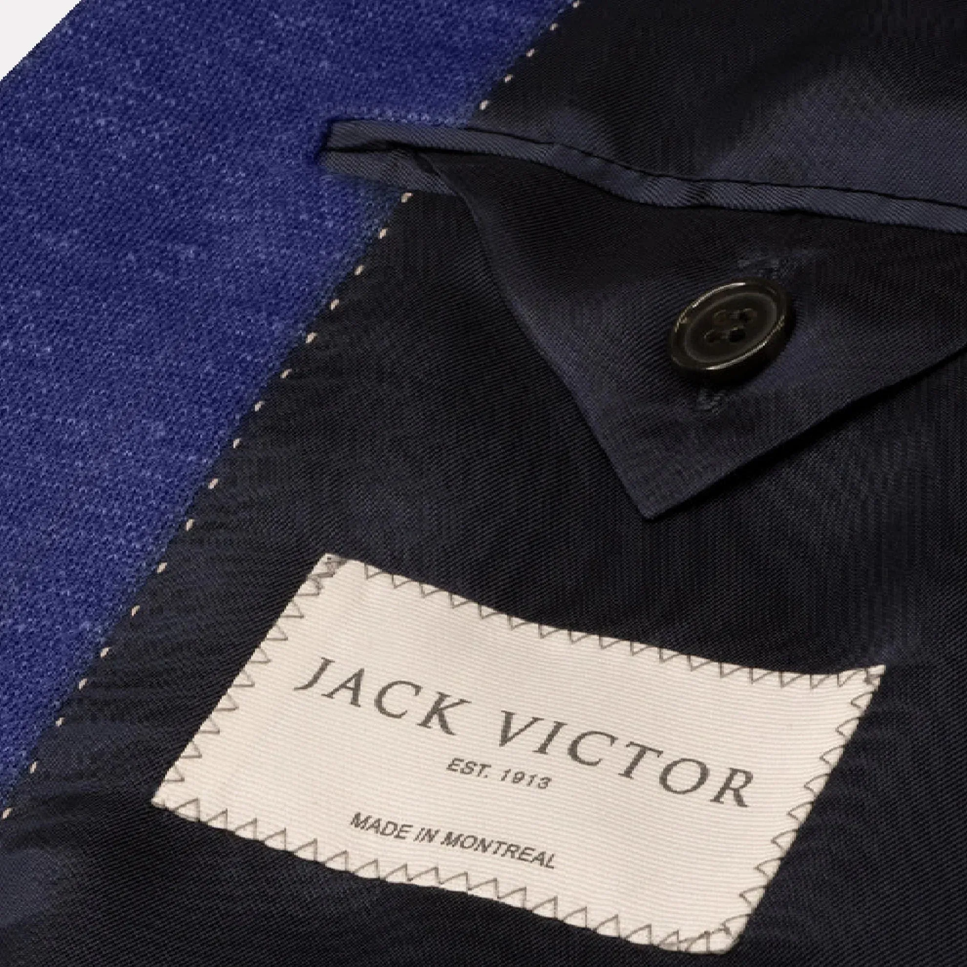 Blue Wool/Silk/Linen Hartford Contemporary Fit Sport Jacket - Jack Victor