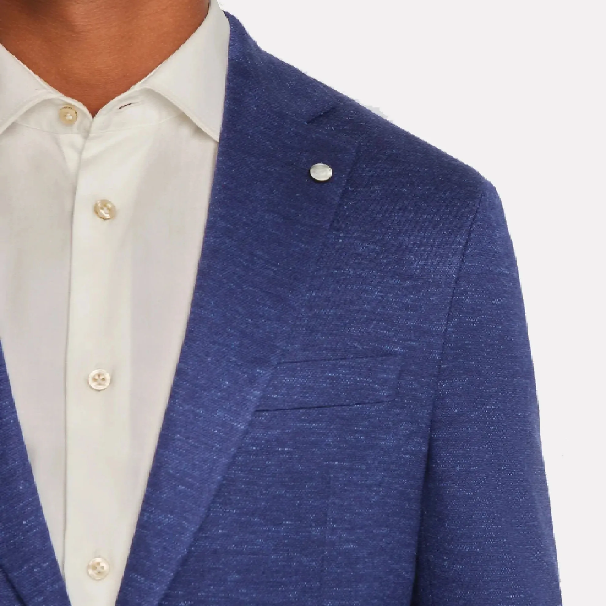 Blue Wool/Silk/Linen Hartford Contemporary Fit Sport Jacket - Jack Victor