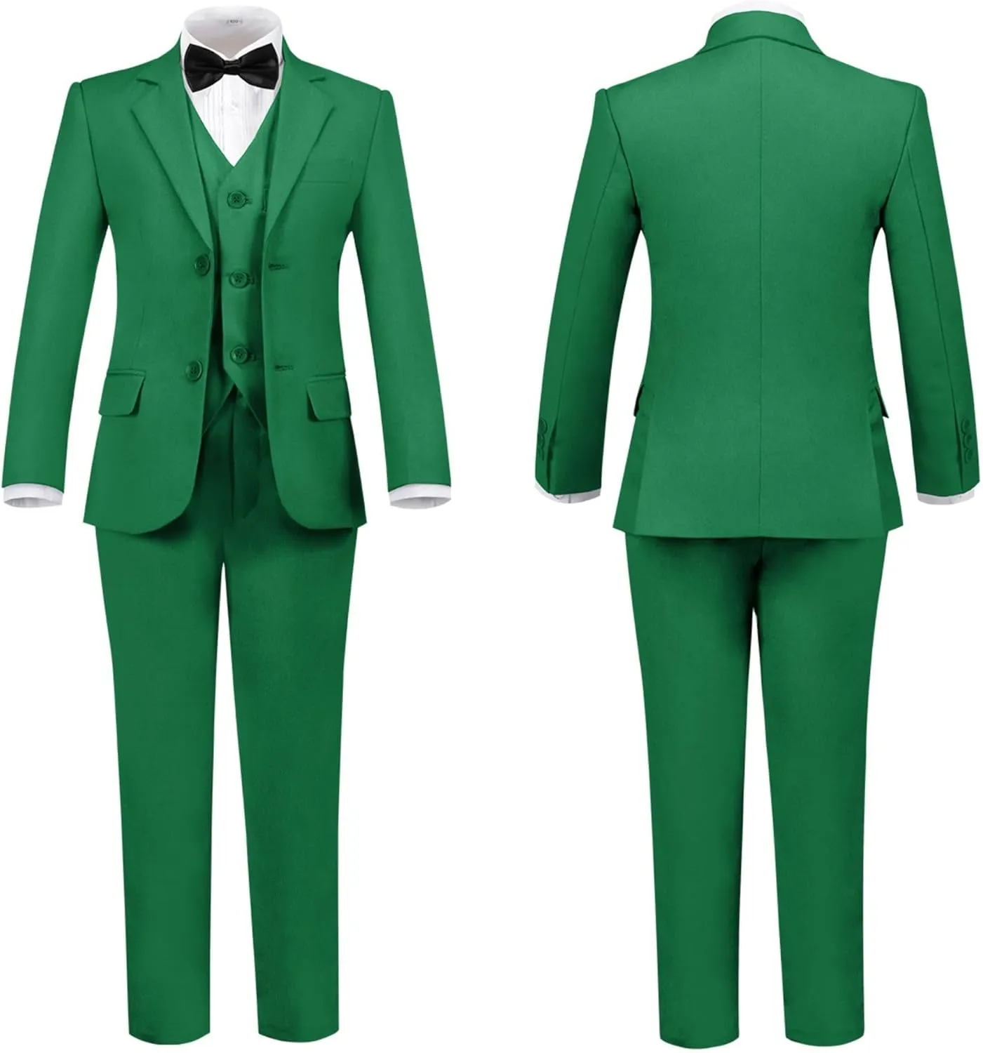 Boys Suit Set Formal Dress Shirt with Bowtie Vest Pants Toddler Boy Tuxedo Suits