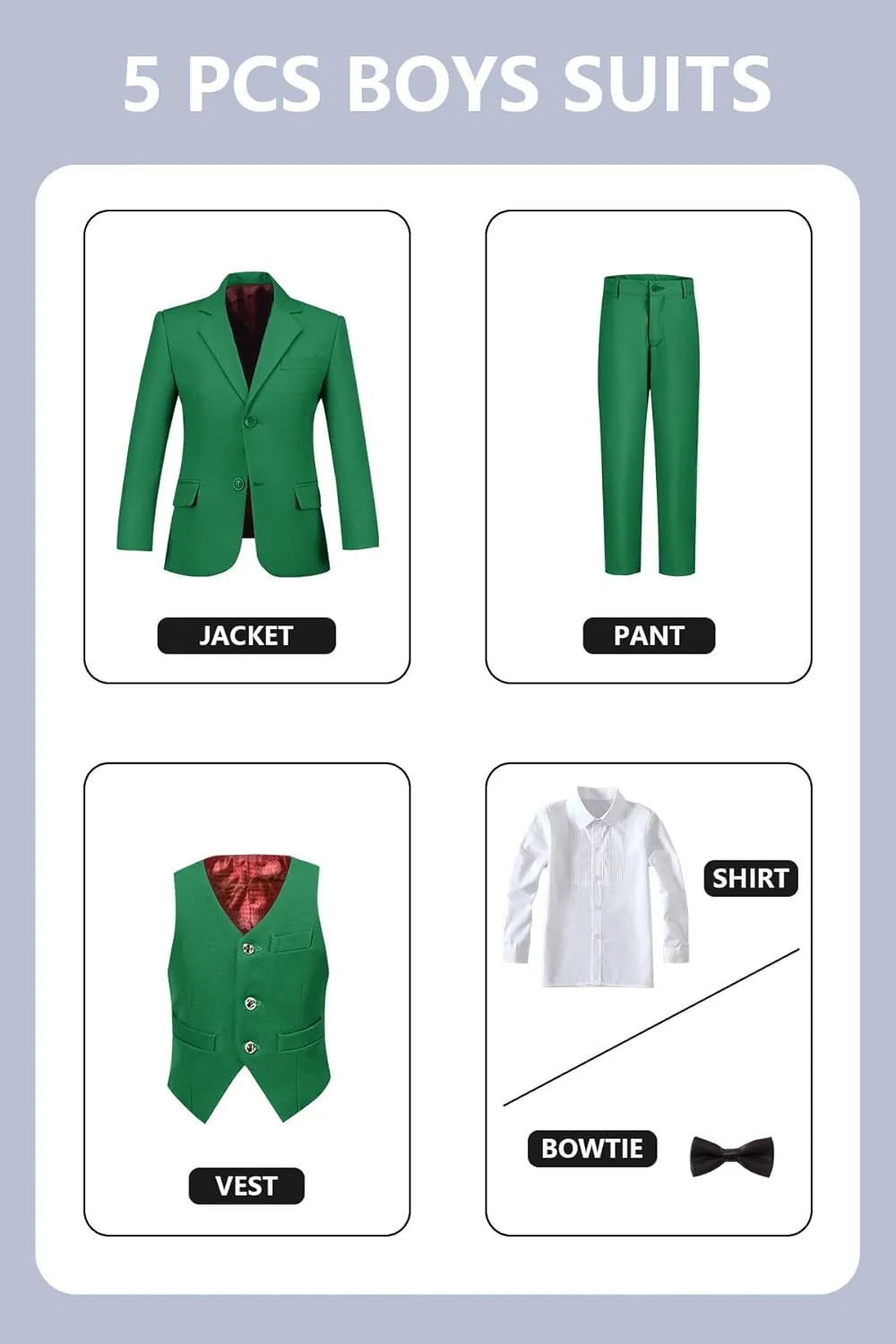 Boys Suit Set Formal Dress Shirt with Bowtie Vest Pants Toddler Boy Tuxedo Suits