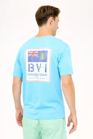 BVI Sailing Team Patch T-Shirt - Ocean Blue