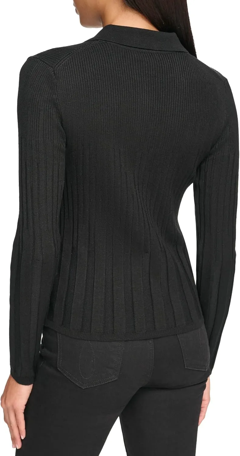 Calvin Klein Women's Polo Long Sleeve Sweater