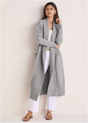 Cardigan Duster - Medium Heather Grey
