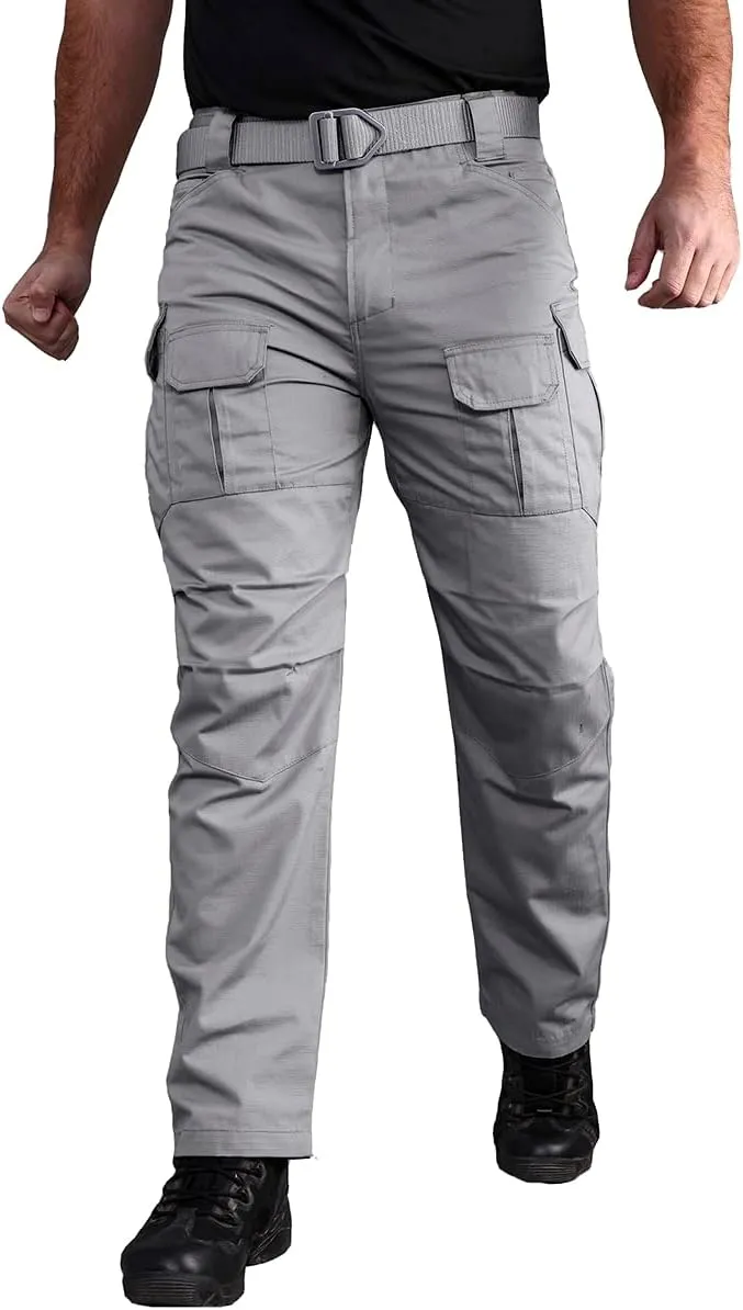 CARWORNIC Gear Men's Tactical Cargo Pants Waterpoof Lightweight Rip Stop EDC Military Combat Trousers