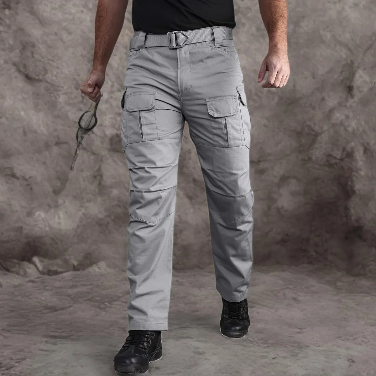 CARWORNIC Gear Men's Tactical Cargo Pants Waterpoof Lightweight Rip Stop EDC Military Combat Trousers
