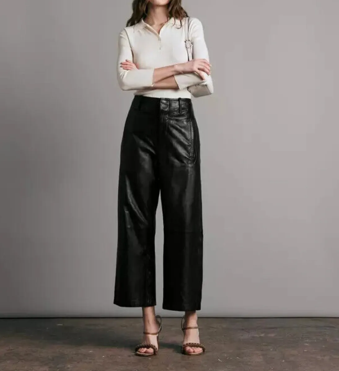Causal Leather Pants Ladies