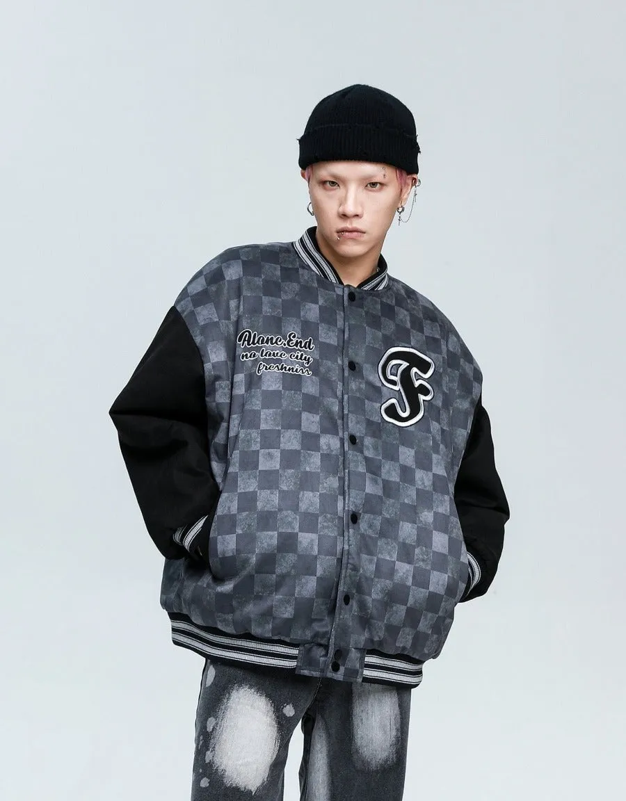 Checkered Winter Bomber Jacket