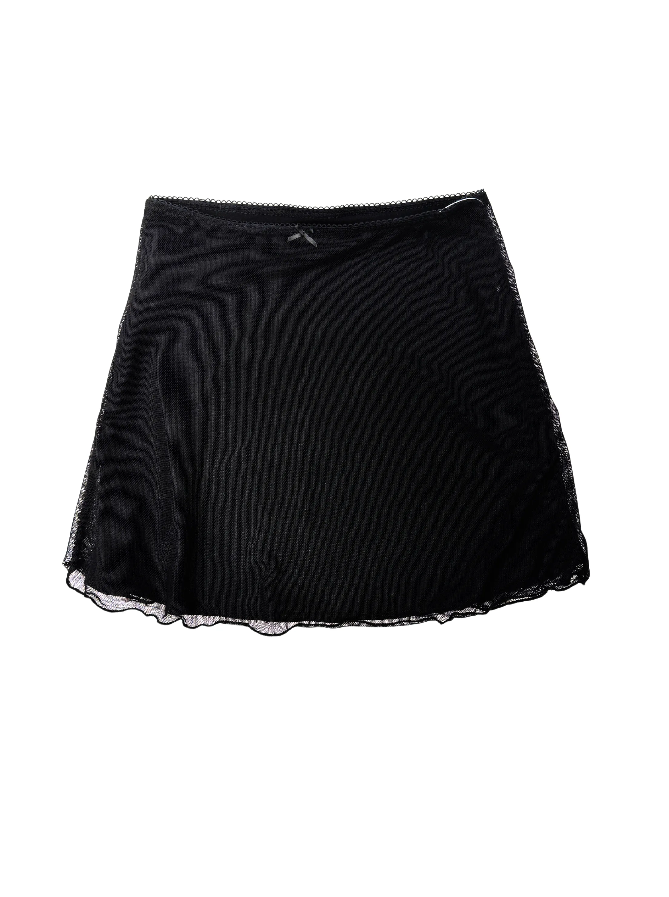 Cheryl Kids Black Mesh Bow Skirt