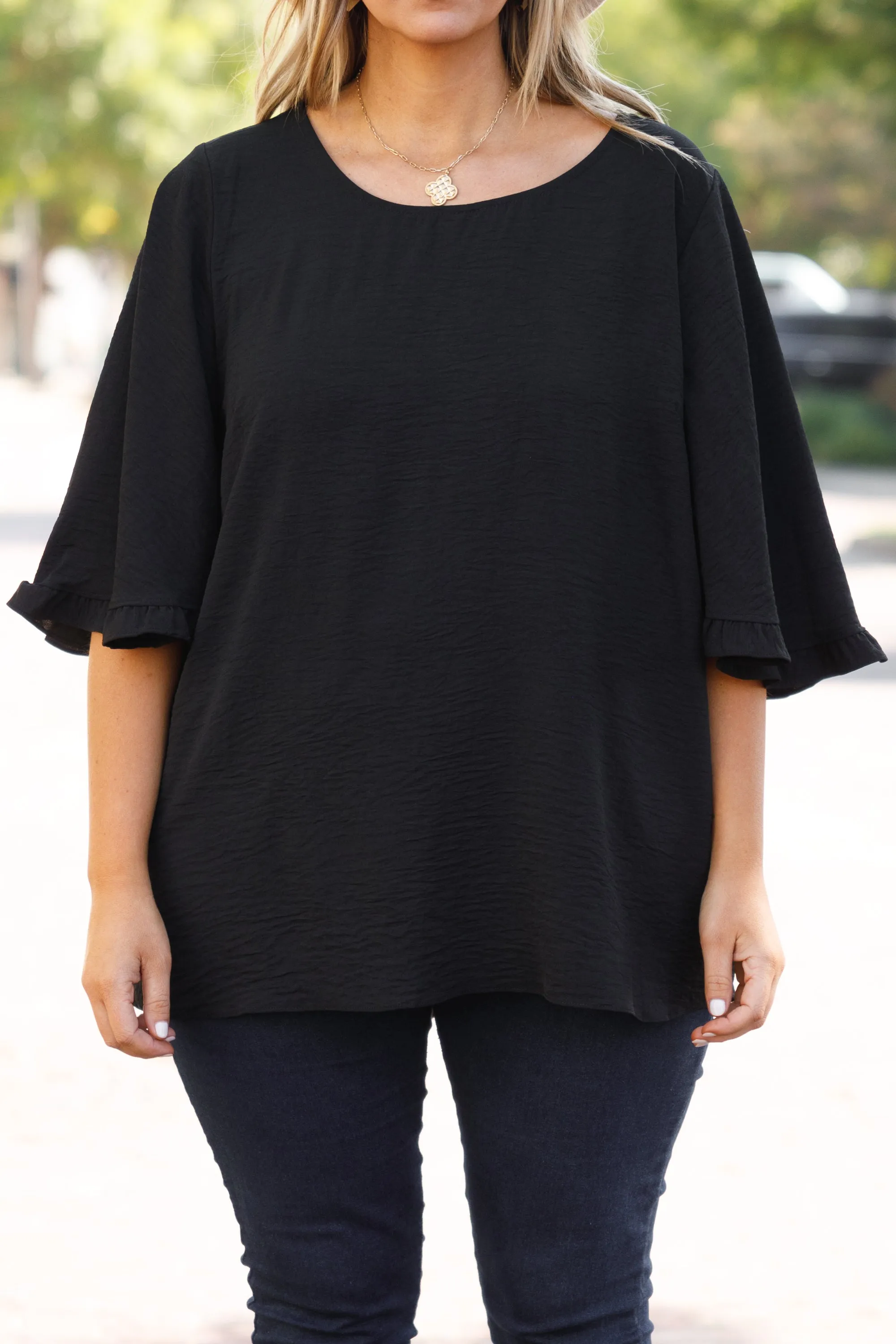 Come Hideaway Top, Black
