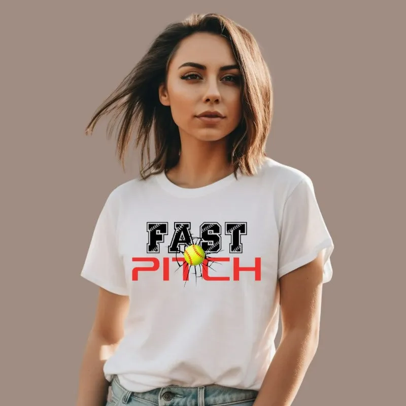Fast Pitch PNG Sublimation Digital Design