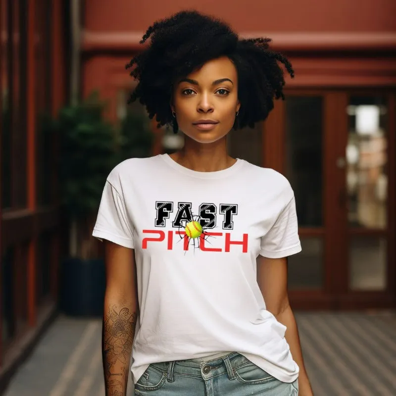 Fast Pitch PNG Sublimation Digital Design