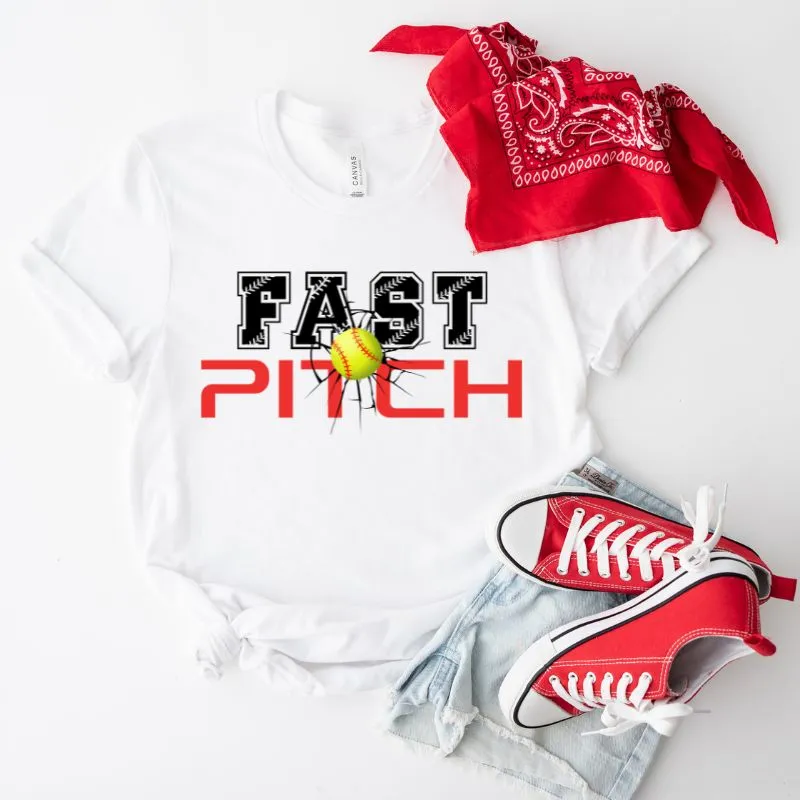 Fast Pitch PNG Sublimation Digital Design