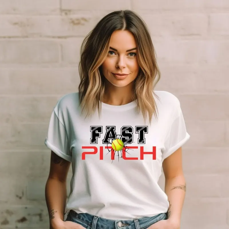 Fast Pitch PNG Sublimation Digital Design