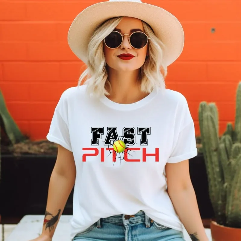 Fast Pitch PNG Sublimation Digital Design