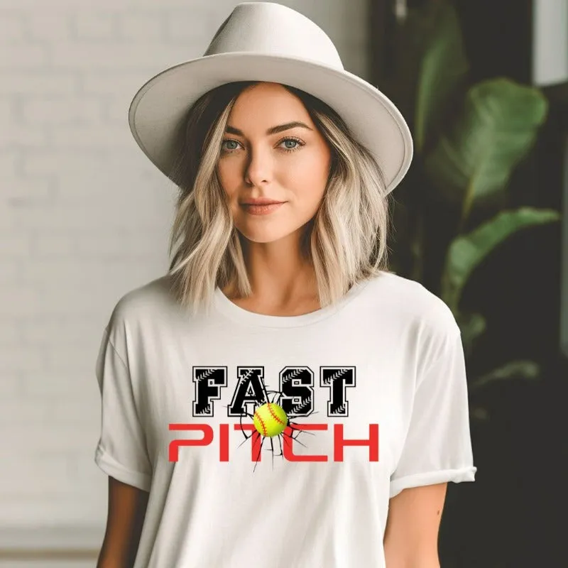 Fast Pitch PNG Sublimation Digital Design