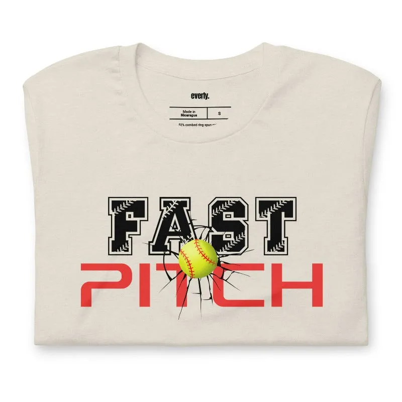 Fast Pitch PNG Sublimation Digital Design