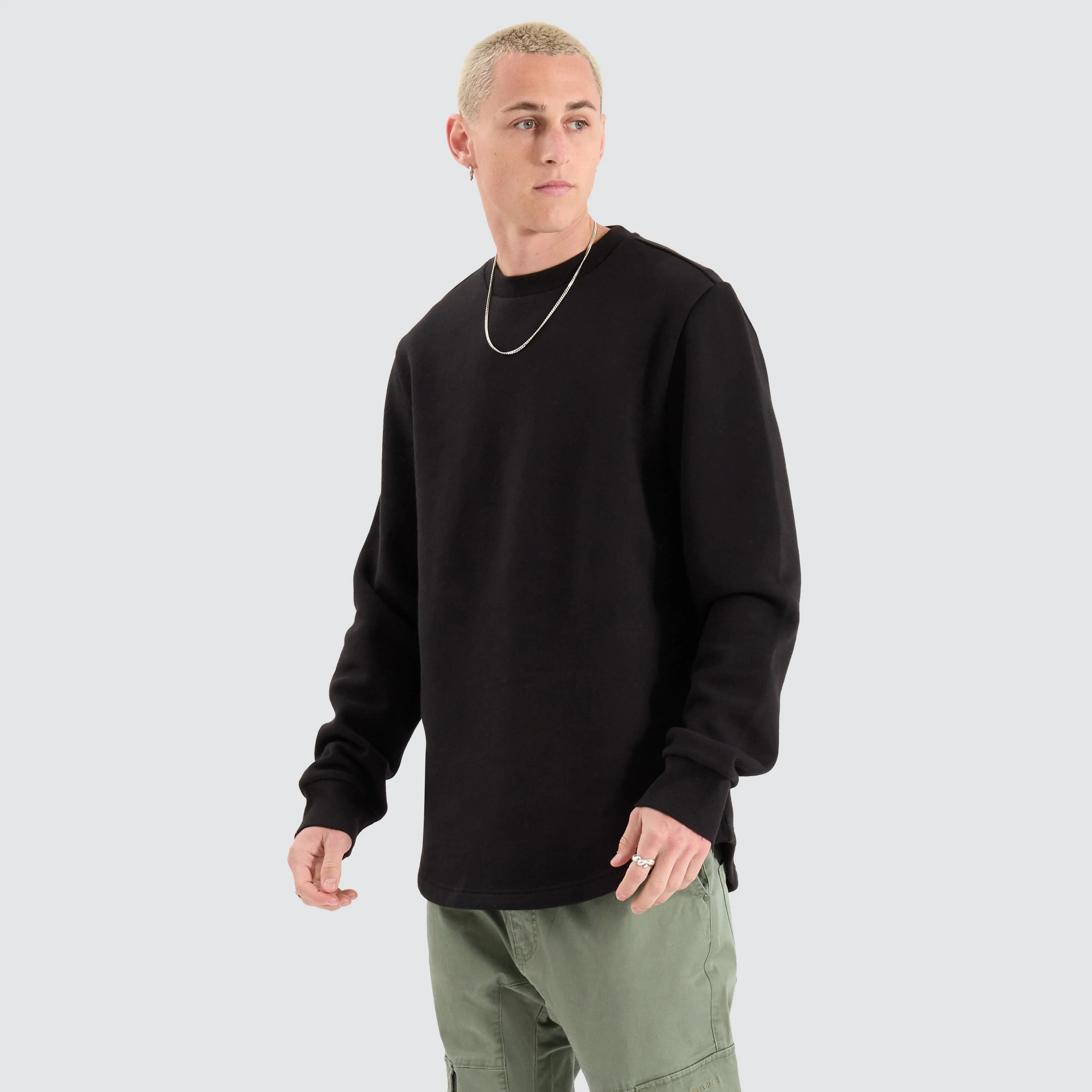 Fernie Dual Curved Sweater Jet Black