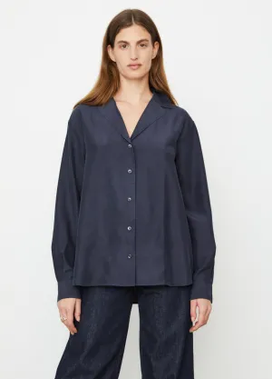 Fluid Lapel Silk Shirt