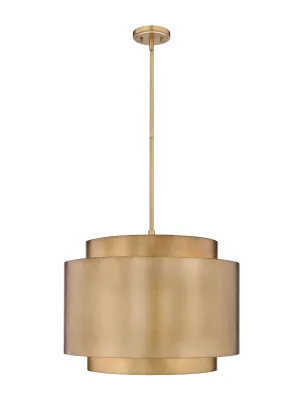 Four Light Pendant from the Harlech Collection in Rubbed Brass Finish by Z-Lite