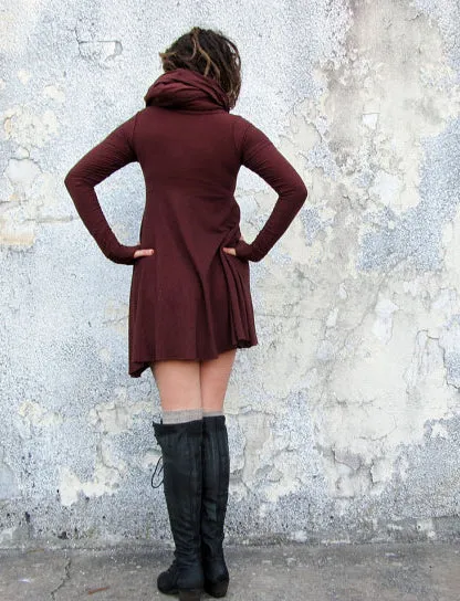 Hooded Eclipse Wanderer Short Dress