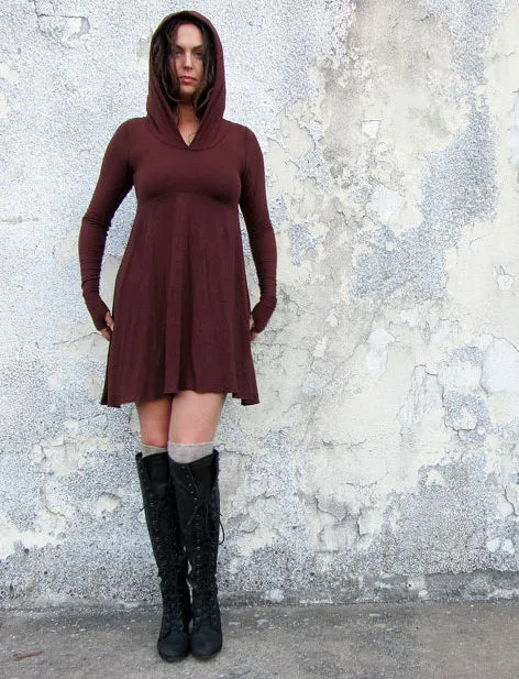 Hooded Eclipse Wanderer Short Dress