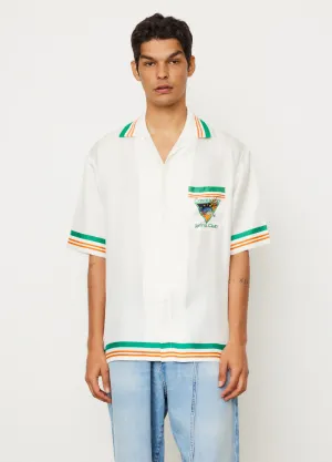 Knitted Collar Short-Sleeve Shirt