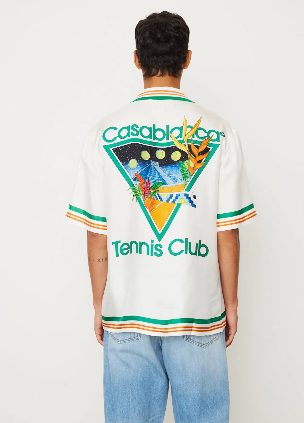 Knitted Collar Short-Sleeve Shirt