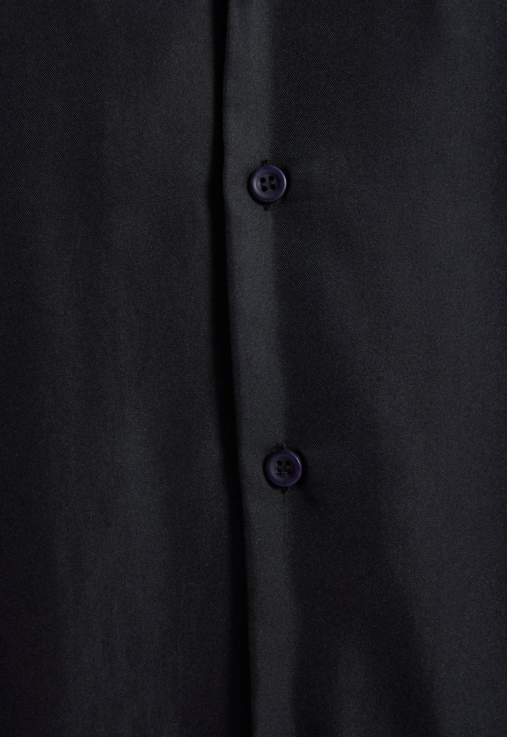 Kobe Silk Shirt - Darkest Navy
