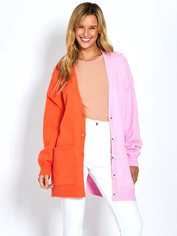 Leoni Lana Cardigan Pink Sorbet