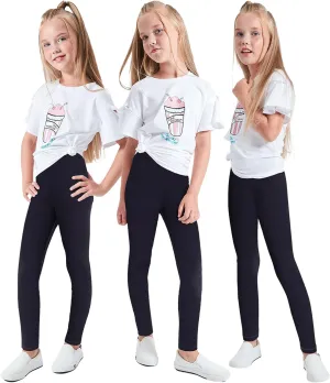 LUOUSE Cute Printed Stretch Leggings for Girls,Pants Trousers Ankle Length 4-13 Years