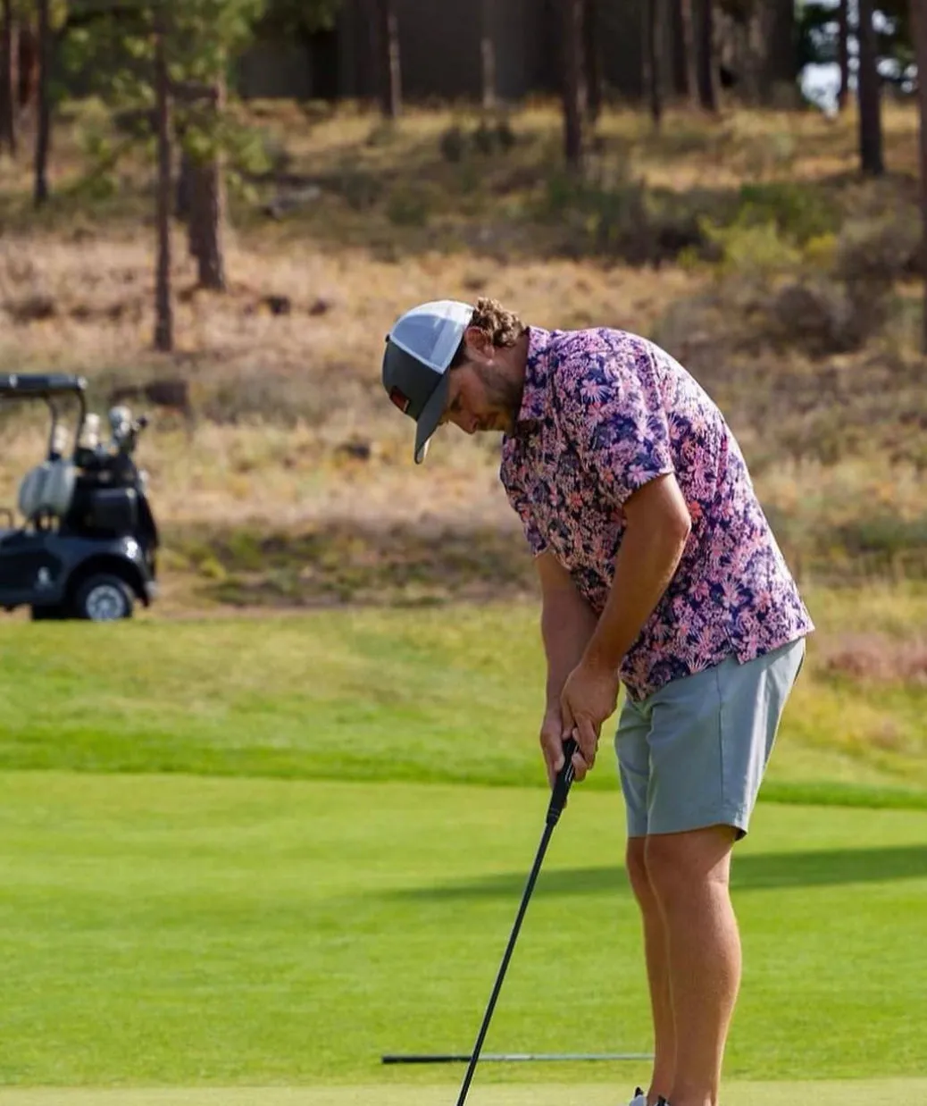 Makai - Pink Men's Golf Shirt Polo