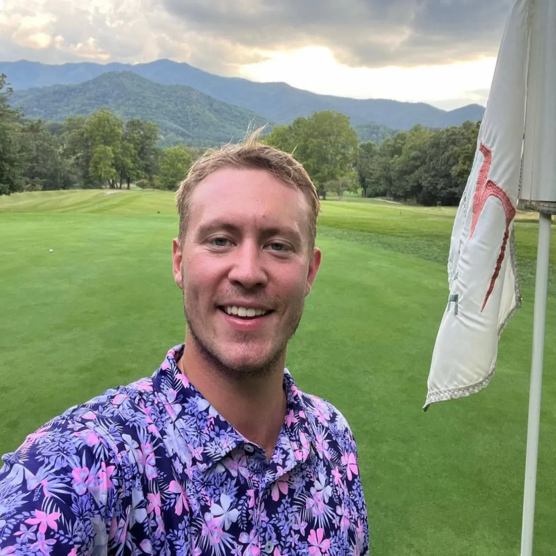 Makai - Pink Men's Golf Shirt Polo