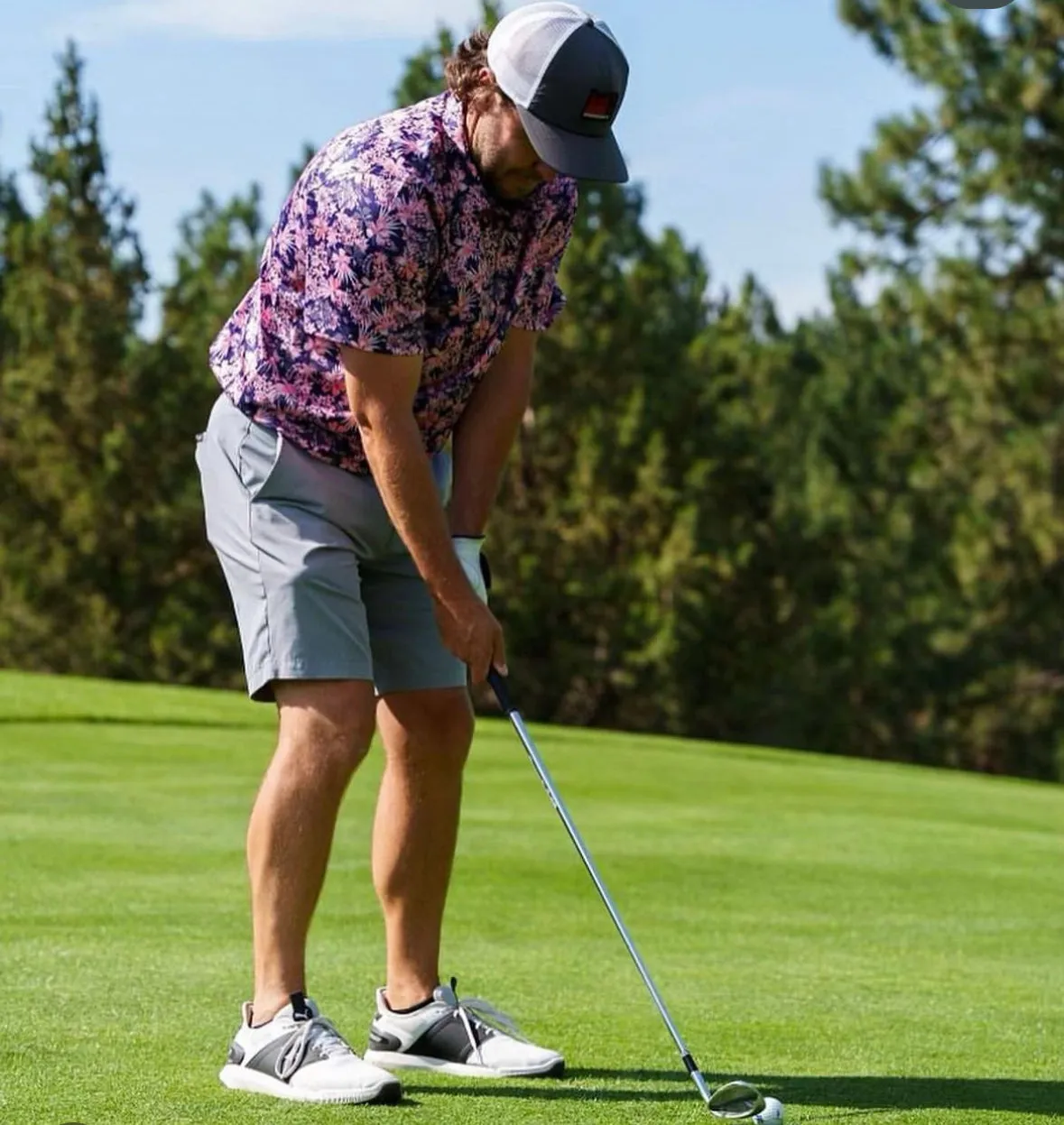 Makai - Pink Men's Golf Shirt Polo