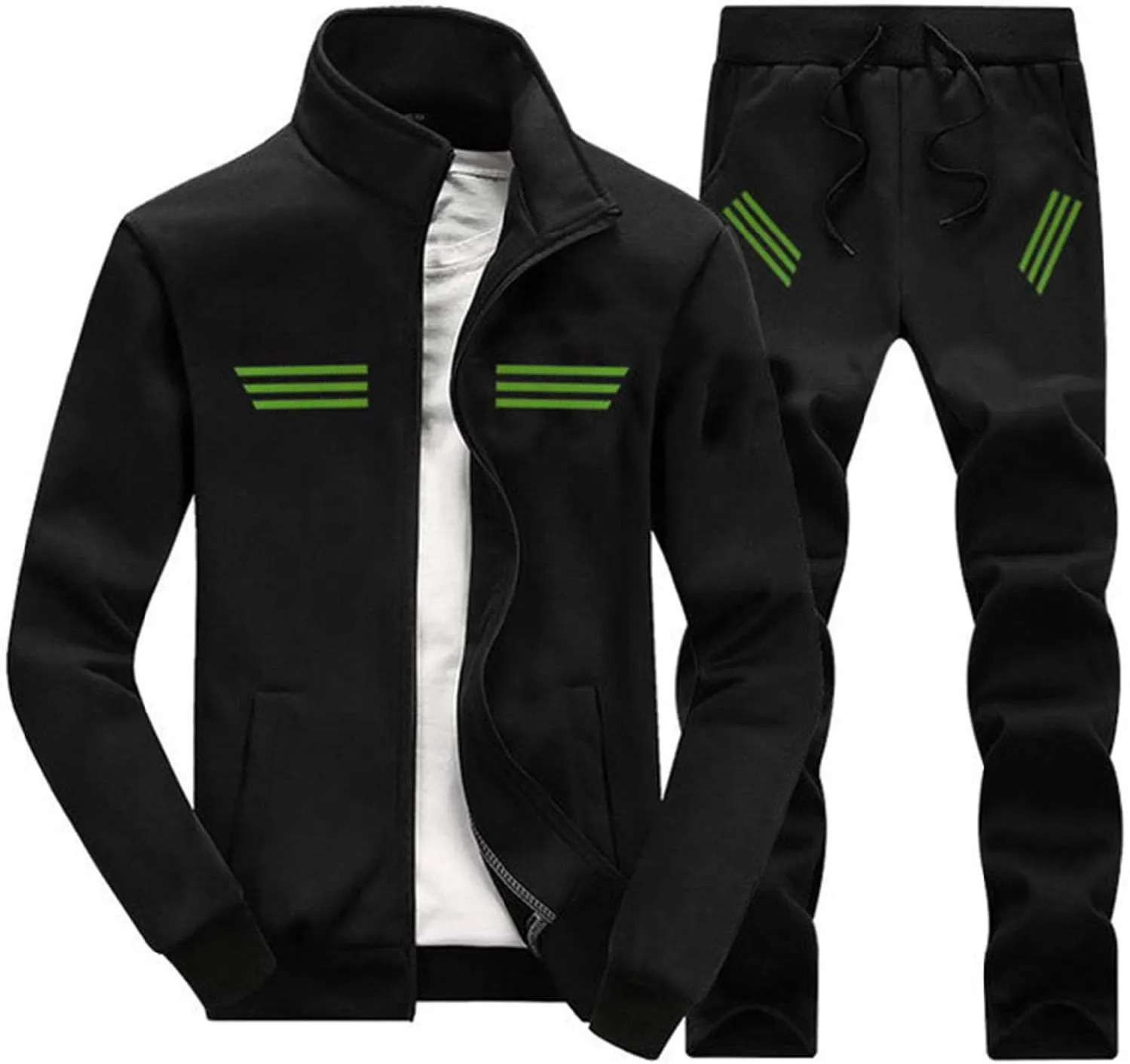 Men Tracksuit 2 Piece Outfits Set Sportwear Trainingspak Jacket Coat & Pant Tracksuits Sets