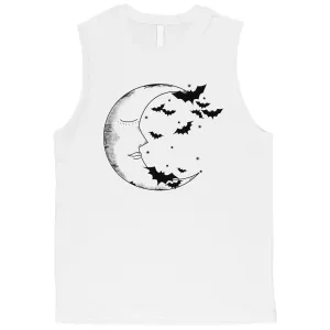 Moon And Bats Mens Muscle Shirt