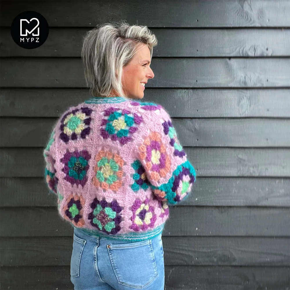 MYPZ Chunky Mohair Granny square cardigan Hailey