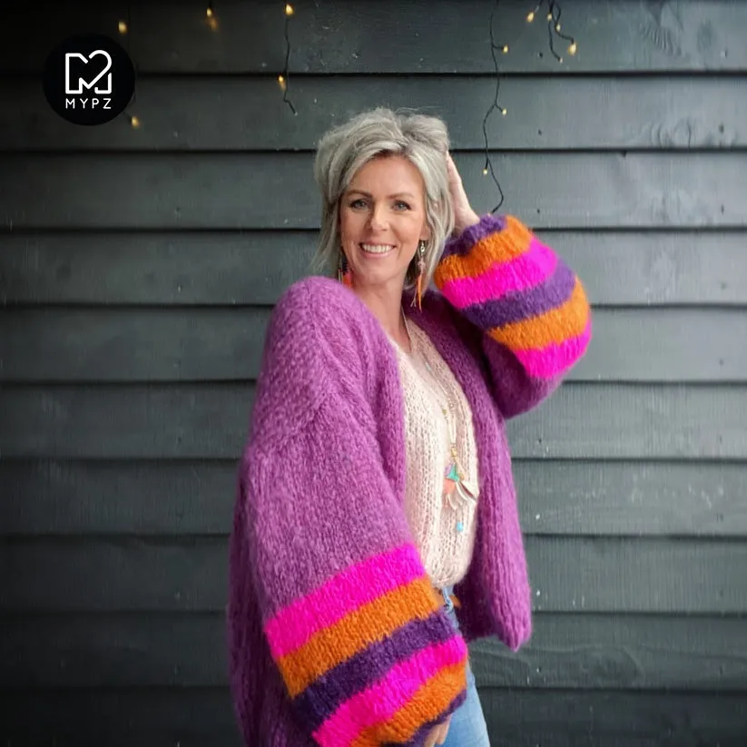 MYPZ Light Mohair Cardigan Celeste