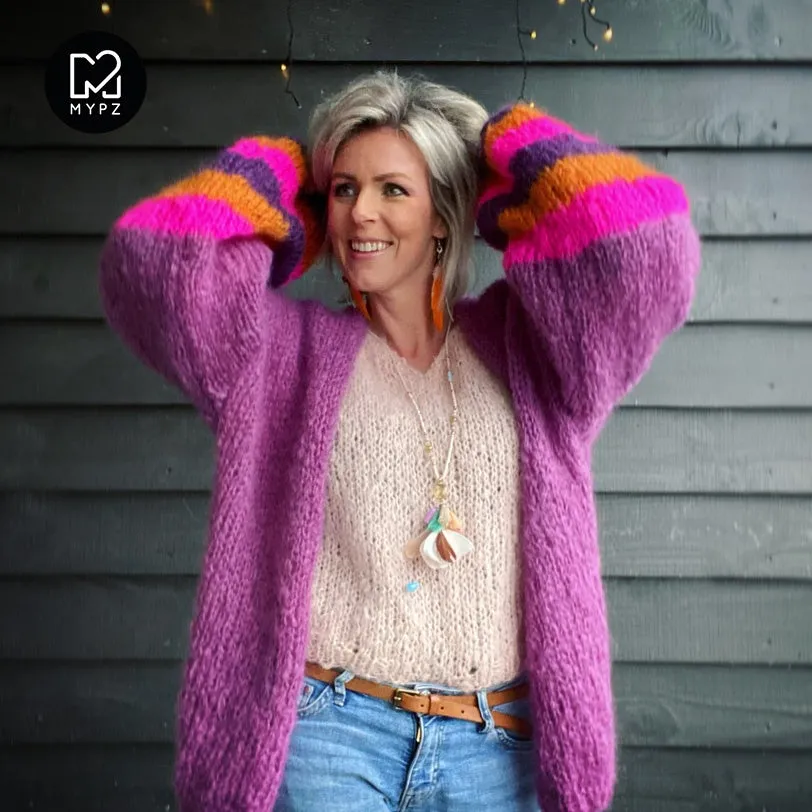 MYPZ Light Mohair Cardigan Celeste