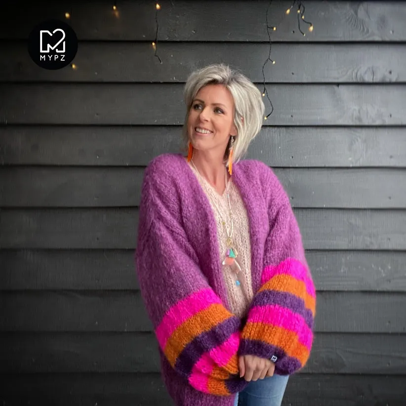 MYPZ Light Mohair Cardigan Celeste