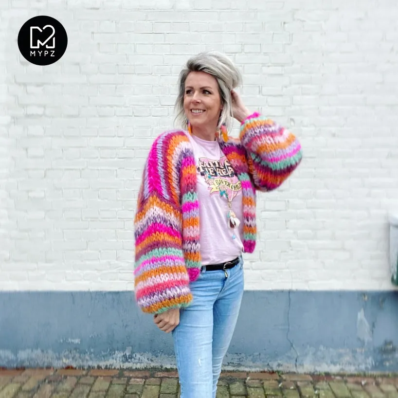 MYPZ Short Chunky Mohair Cardigan Lavie