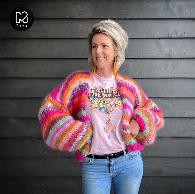MYPZ Short Chunky Mohair Cardigan Lavie