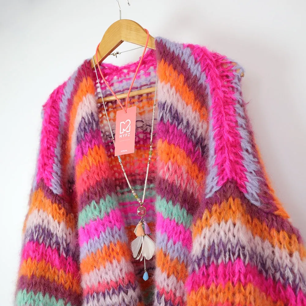 MYPZ Short Chunky Mohair Cardigan Lavie